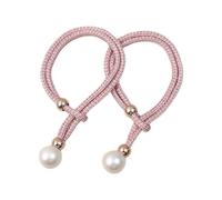 Pearl Ball Curtain Tiebacks,2 PCS Curtain Tie Backs Rope Adjustable Drapes Clips Rope Curtain Rope Holdbacks Buckles for Home Office Hotel Curtains Window Decoration