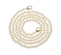 Pearl Bead Handle Fashion Pearl Belt Accessories Handbag Handles DIY Purse Replacement Long Beaded Chain Strap for Purse Wallet Clutch(120cm)