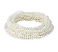 Pearl Bead String, 4mm Imitation Pearl Curtain Chain Grinding Pearl Wire Beads Garland String for Door Window Baby Shower Birthday Bridal Bouquet Decor, Beige 10m 32.8ft