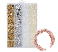 Pearl Beads, 7.48x5.2 Inches, Half Round Round with Pearl Jewelry Making, Small Charm for Phone Case Decoration, Hair Salon Style