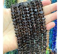 Pearl Beads Dyed Faux Bead, Natural Stone Beads for Jewelry Making DIY Multicolor Multiple Sizes(Smoky Quartz,7.5in 21-24pcs)