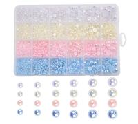 Pearl Beads, Half Round Pearls, Tiny Flat Back Ornaments, DI Y Jewelry Making Supplies, Decorative Craft Beads for Home, Salon, Phone Case Decoration, Women, Fashion Accessories, 7.48 x 5.2 inches