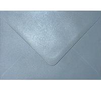 Pearl Blue Greeting Card Envelopes to Fit A5 Greetings Card or A4 Card Fold in Half for Invitation Wedding Birthday Party Crafts 152x216mm - 50 Envelopes (Pearl Blue)