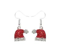 Pearl Bow Earrings for Women Christmas Bow Earrings Shiny Rhinestone Bow Earrings Red Ball Xmas Earrings Anniversary Holiday Christmas Jewelry, Normal size, Alloy,Pearl,Crystal, No Gemstone