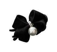 Pearl Bow Hairpin Sweet Plush Ponytail Fixed Hair Claw Oversize Fashion Hairgrips Soft Clip for Girl Hair L6M4 Hea Elegant