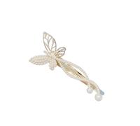 Pearl Butterfly Hair Clip Hair Pin for Woman Girls Wedding Parties Butterfly Hair Barrettes Hollow Butterfly Hair Pin Hair Decorative Hairpin Barrette Gold Tone