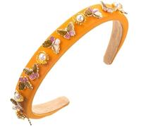 Pearl Butterfly Studded Headband Aesthetic Hairband for Women Girl French Style Hairhoop Elegant Hair Styling Decors