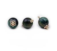 Pearl Buttons, 10/20PCS 10MM Imitation Stone Small Round Ball Pearl Buttons for Cloth Resin Shank Button(6# Green,10MM 10PCS)