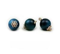 Pearl Buttons, 10/20PCS 10MM Imitation Stone Small Round Ball Pearl Buttons for Cloth Resin Shank Button(7# Lake Blue,10MM 10PCS)