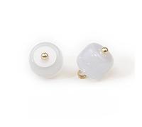 Pearl Buttons, 10 * 8MM 20PCS Glitter Small Round Ball Pearl Buttons for Cloth Crafting Resin Shank Button(1# White)