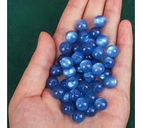 Pearl Buttons, 10 PCS 10mm Imitation Stone Small Round Ball Pearl Buttons for Cloth Crafting Resin Shank Button(Deep Blue)