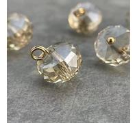 Pearl Buttons, 10pcs 10mm for Cloth Crafting Resin Shank Button(Light Yellow)