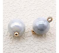 Pearl Buttons, 20/50PCS 10MM Black Small Round Ball Pearl Buttons for Cloth Crafting Resin Shank Button(Off-White,50pcs)