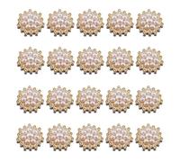 Pearl Buttons - 20 Pieces Faux Multifunctional Decorative Ornaments | Faux Pearl Button Embellishment Accessory for Clothes Sewing Decoration