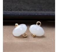 Pearl Buttons, 20pcs 10mm Light Green Small Round Ball Pearl Buttons for Cloth Crafting Resin Shank Button(White)