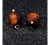 Pearl Buttons, 20pcs 10MM Orange Yellow Small Round Ball Pearl Buttons for Cloth Crafting Resin Shank Button(Yellow)