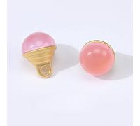 Pearl Buttons, 20pcs 10MM Water Drops Small Half Round Pear for Cloth Crafting Resin Shank Button(Pink)