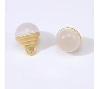 Pearl Buttons, 20pcs 10MM Water Drops Small Half Round Pear for Cloth Crafting Resin Shank Button(White)