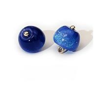 Pearl Buttons, 20pcs 11mm Dark Green Small Round Ball Pearl Buttons for Cloth Crafting Resin Shank Button(7# Dark Blue)