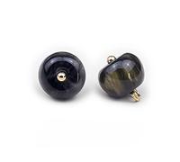 Pearl Buttons, 20PCS 11MM Sky Blue Small Round Ball Pearl Buttons for Cloth Crafting Resin Shank Button(Black)