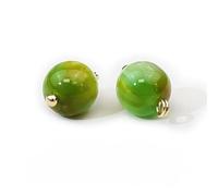 Pearl Buttons, 30pcs 10mm Green/Blue Small Round Ball Pearl Buttons for Cloth Crafting Resin Shank Button(Green)