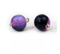 Pearl Buttons, 30pcs 10mm Lake Green Small Round Ball Pearl Buttons for Cloth Crafting Resin Shank Button(Purple Black)