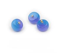 Pearl Buttons, 60 pcs 10MM Blue 10MM Small Round Ball Pearl Buttons for Cloth Crafting Resin Shank Button(8# Blue+Purple)