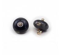 Pearl Buttons, 60pcs 10 * 6mm Purple/Green Small Round Ball Pearl Buttons Half Round Pear for Cloth Crafting Button(Black)