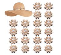 Pearl Buttons for Sewing | Multifunctional Decorative Faux Ornaments,Rhinestone Faux Pearl Buttons | for Handicrafts Shoe Hat Clothes Sewing Nail Women Girls Party Wedding