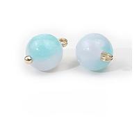 Pearl Buttons Pearl Buttons, 50 pcs 10mm Lake Green Small Round Ball for Cloth Crafting Resin Shank Button(Lake Green)