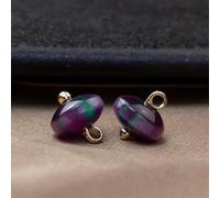 Pearl Buttons Pearl Buttons, 50pcs 10mm Light Green Small Round Ball for Cloth Crafting Resin Shank Button(Purple)