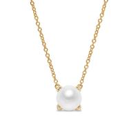 Pearl Classics Necklace In 18ct Yellow Gold With Diamonds, 6.5mm