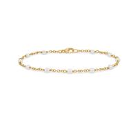 Pearl Classics Station Bracelet In 18ct Yellow Gold, 3.5mm - Size Medium