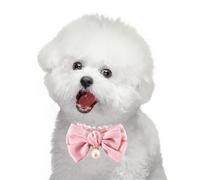 Pearl Collar for Dogs | Basic Adjustable Dog Collars & | Elegant Dog Necklace with Felt Bow Pearl Necklace for Pets for Everyday Wear and Occasions s