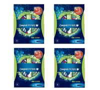Pearl Compak Super Tampons with MotionFit Technology - Pack of 4 (8 Tampons Each) | Plastic Applicator with Rounded Tip & Anti-Slip Grip, LeakGuard Braid for Leak Protection | Gynaecologically Tested