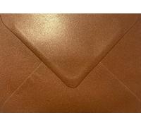 Pearl Copper Greeting Card Envelopes to Fit A5 Greetings Card or A4 Card Fold in Half for Invitation Wedding Birthday Party Crafts 152x216mm - 50 Envelopes (Pearl Copper)