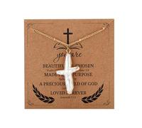 Pearl Cross Necklace for Women Nature Freshwater Pearl Cross Necklace Baroque Pearl Necklace Chunky Big Cross Pearl Necklace, Adjustable, Stainless Steel, No Gemstone
