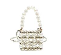 Pearl Crossbody Purse Vintage White Beaded Clutch Purse Pearl Purse Crossbody Pearl Purses for Women Evening