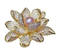 Pearl Crystal Fashion Brooch High-Grade Female Coat Accessories Corsage Collar Pin Dual-Use Pendant Embellishment