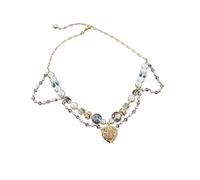 Pearl crystal heart-shaped necklace - a unique and exclusive accessory for your neck