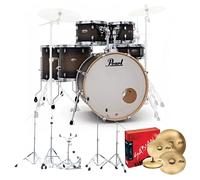 Pearl Decade Maple 6pc Pro Drum Kit w/Sabian XSRs Satin Black Burst