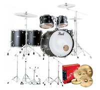 Pearl Decade Maple 6pc Pro Drum Kit w/Sabian XSRs Satin Slate Black