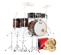Pearl Decade Maple 7pc Pro Drum Kit w/Sabian XSRs Satin Brown Burst