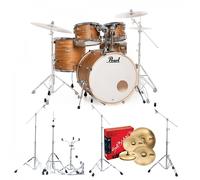 Pearl Decade Maple Pro Drum Kit w/Sabian XSRs Satin Caramel Veil