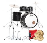 Pearl Decade Maple Pro Drum Kit w/Sabian XSRs Slate Black