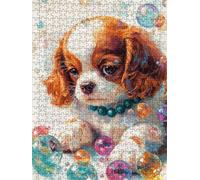 Pearl Dog Jigsaw Puzzles for Adults 5000, 5000 Piece Jigsaw Puzzles, Challenging Puzzle, Classic Educational Jigsaws Games, Fun Family Activities, for Home Wall Decoration Gift DX0YL0-1066