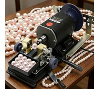 Pearl Drilling Machine, 680W Adjustable Speed, Jewelry Making Tools, Bead Polishing with Pedal Switch, Coral and Amber Driller, Full Set Supplies