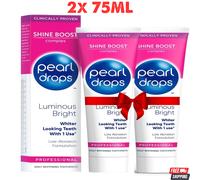 Pearl Drops Luminous Bright Teeth Whitening Daily Toothpaste 75ml New UK SELLER