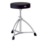 Pearl Drum Stool D-730S - Height Adjustable Drum Throne with Round Vinyl Seat and Single Braced Tripod Base,Black,405 - 605mm (16" - 23.8")