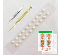 Pearl Ear Seeds Acupuncture Kit - Acupressure with Ears Seed, with Acupressure Probe, English Guidance (3mm)